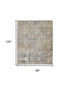 8' X 10' Beige Gray And Light Taupe Abstract Distressed Area Rug
