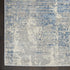 8' X 10' Ivory Blue And Gray Abstract Distressed Area Rug