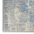 8' X 10' Ivory Blue And Gray Abstract Distressed Area Rug