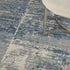 8' X 10' Ivory Blue And Gray Abstract Distressed Area Rug