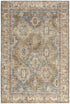 8' X 10' Navy Blue Geometric Distressed Area Rug