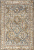 8' X 10' Navy Blue Geometric Distressed Area Rug
