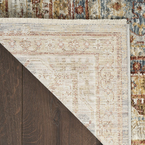 8' X 10' Navy Blue Geometric Distressed Area Rug