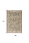 8' X 10' Navy Blue Geometric Distressed Area Rug