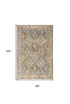 8' X 10' Navy Blue Geometric Distressed Area Rug