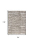 8' X 10' Brown and Ivory Abstract Non Skid Area Rug