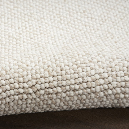 8' Beige And Ivory Abstract Runner Rug
