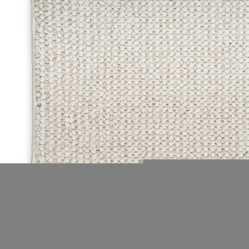 8' Beige And Ivory Abstract Runner Rug