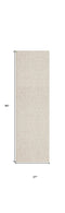 8' Beige And Ivory Abstract Runner Rug