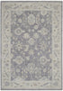 5' X 8' Ivory and Gray Floral Power Loom Area Rug