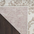 8' X 10' Beige and Ivory Damask Distressed Non Skid Area Rug