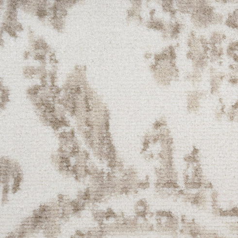 8' X 10' Beige and Ivory Damask Distressed Non Skid Area Rug
