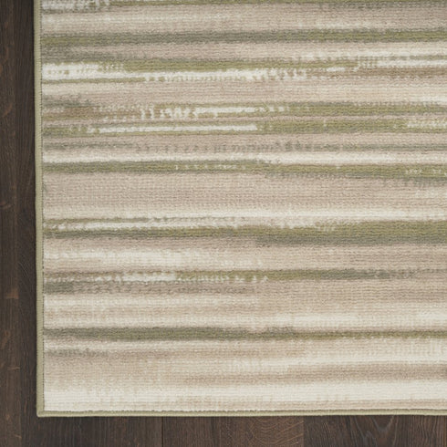 8' X 10' Green Abstract Power Loom Area Rug