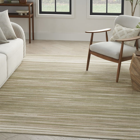 8' X 10' Green Abstract Power Loom Area Rug