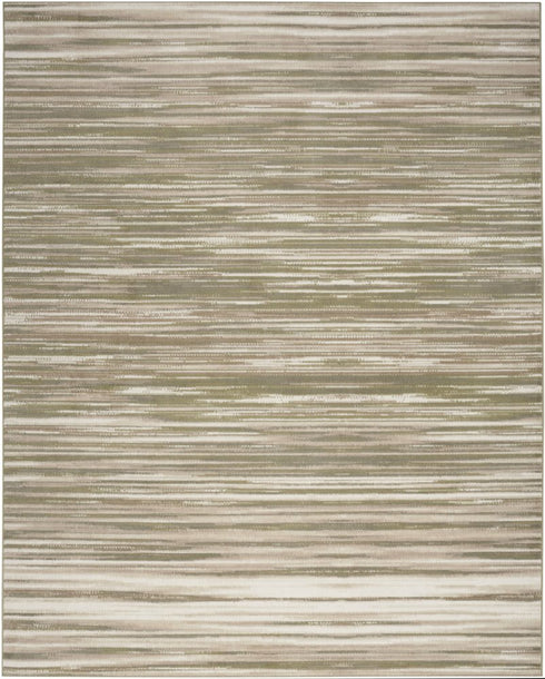 8' X 10' Green Abstract Power Loom Area Rug