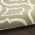 8' X 10' Olive Green and Ivory Trellis Non Skid Area Rug