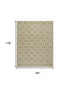 8' X 10' Olive Green and Ivory Trellis Non Skid Area Rug
