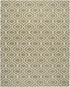 8' X 10' Olive Green and Ivory Trellis Non Skid Area Rug