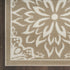 8' X 10' Taupe and Ivory Floral Non Skid Area Rug
