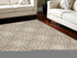 8' X 10' Taupe and Ivory Floral Non Skid Area Rug