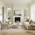 8' X 10' Taupe and Ivory Floral Non Skid Area Rug