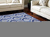 8' X 10' Blue and Ivory Damask Distressed Non Skid Area Rug