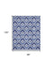 8' X 10' Blue and Ivory Damask Distressed Non Skid Area Rug