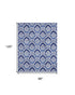 8' X 10' Blue and Ivory Damask Distressed Non Skid Area Rug