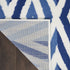 8' X 12' Ivory and Blue Geometric Distressed Non Skid Area Rug