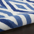 8' X 12' Ivory and Blue Geometric Distressed Non Skid Area Rug