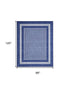 8' X 10' Blue And Ivory Geometric Distressed Area Rug