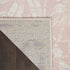 8' X 12' Pink and Ivory Floral Distressed Non Skid Area Rug