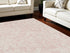 8' X 12' Pink and Ivory Floral Distressed Non Skid Area Rug