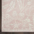 8' X 12' Pink and Ivory Floral Distressed Non Skid Area Rug