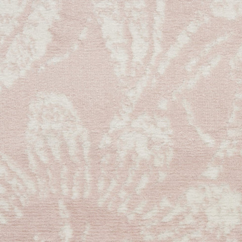 8' X 12' Pink and Ivory Floral Distressed Non Skid Area Rug