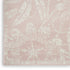 8' X 12' Pink and Ivory Floral Distressed Non Skid Area Rug