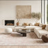 8' X 12' Pink and Ivory Floral Distressed Non Skid Area Rug