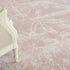 8' X 12' Pink and Ivory Floral Distressed Non Skid Area Rug