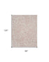 8' X 12' Pink and Ivory Floral Distressed Non Skid Area Rug