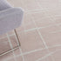 8' X 10' Pink And Ivory Abstract Distressed Area Rug