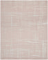 8' X 10' Pink And Ivory Abstract Distressed Area Rug