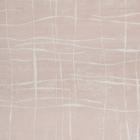 8' X 10' Pink And Ivory Abstract Distressed Area Rug