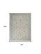 8' X 10' Ivory and Gray Floral Power Loom Area Rug