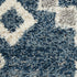 5' X 8' Denim Blue And Ivory Geometric Shag Non Skid Area Rug