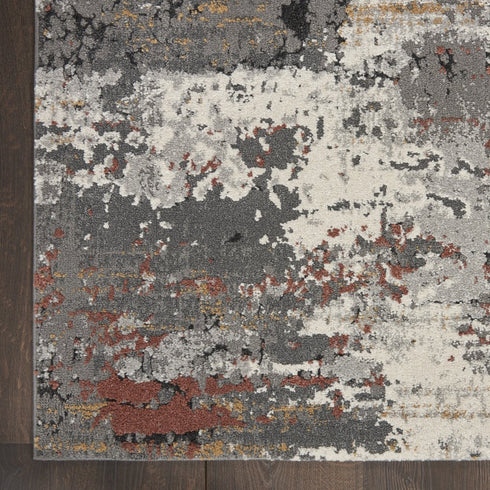 8' X 10' Gray Abstract Area Rug