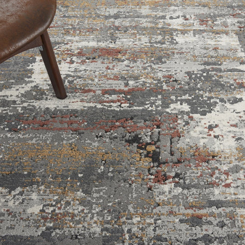 8' X 10' Gray Abstract Area Rug