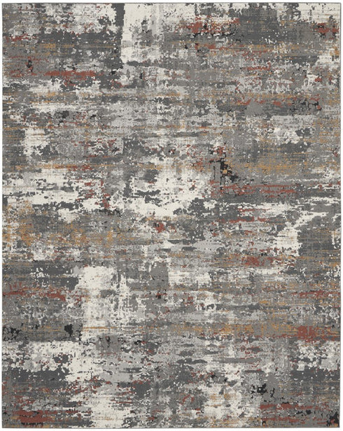 8' X 10' Gray Abstract Area Rug