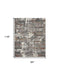 8' X 10' Gray Abstract Area Rug