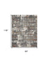 8' X 10' Gray Abstract Area Rug