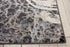 8' X 11' Ivory Charcoal and Gray Floral Distressed Non Skid Area Rug